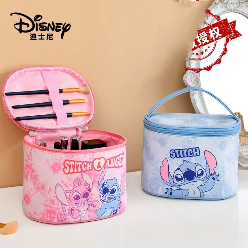 Disney Lilo & Stitch Cartoon große Umhängetasche, Geldbörse, großes Fassungsvermögen, doppellagiger Reißverschluss, Geburtstagsgeschenk für Mädchen und Jungen