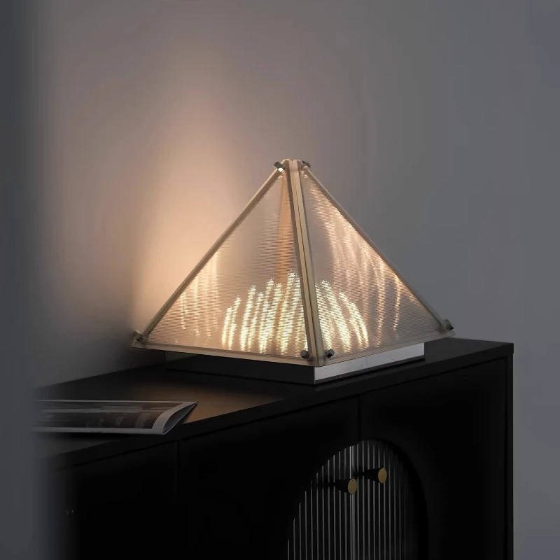 

Современная прикроватная лампа в стиле Баухаус, художественная стеклянная лампа для декора спальни, диммируемый светильник для прикроватной тумбочки, атмосферное освещение для гостиной