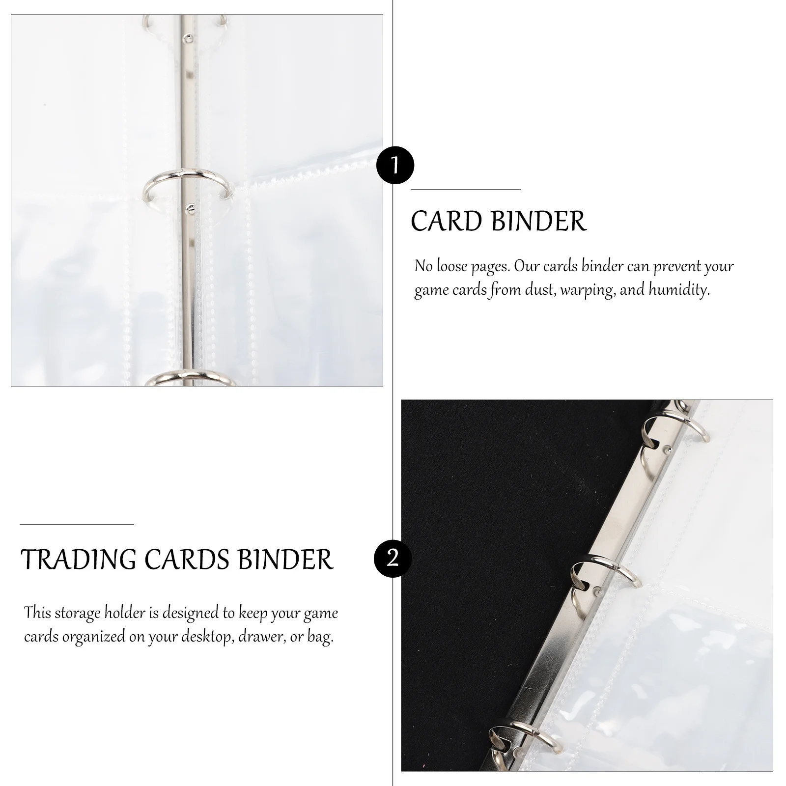 

Cards Binder Game Card Organizer Lightweight PU Storage Album Baseball Trading Cards Durable Collector Card Binder