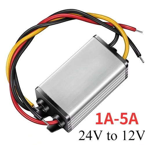 Convertidor Buck DC de 24V a 12V, transformador de voltaje, regulador impermeable, módulo reductor, fuente de alimentación, 2A, 24W