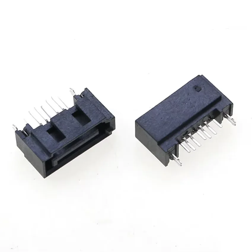 10Pcs SATA 7Pin Männlich Weiblich Typ A Nadel 7P Zweireihige Dislokation 90/180 Grad Stecker Festplatte interface Buchse SATA PCB – Detail 3
