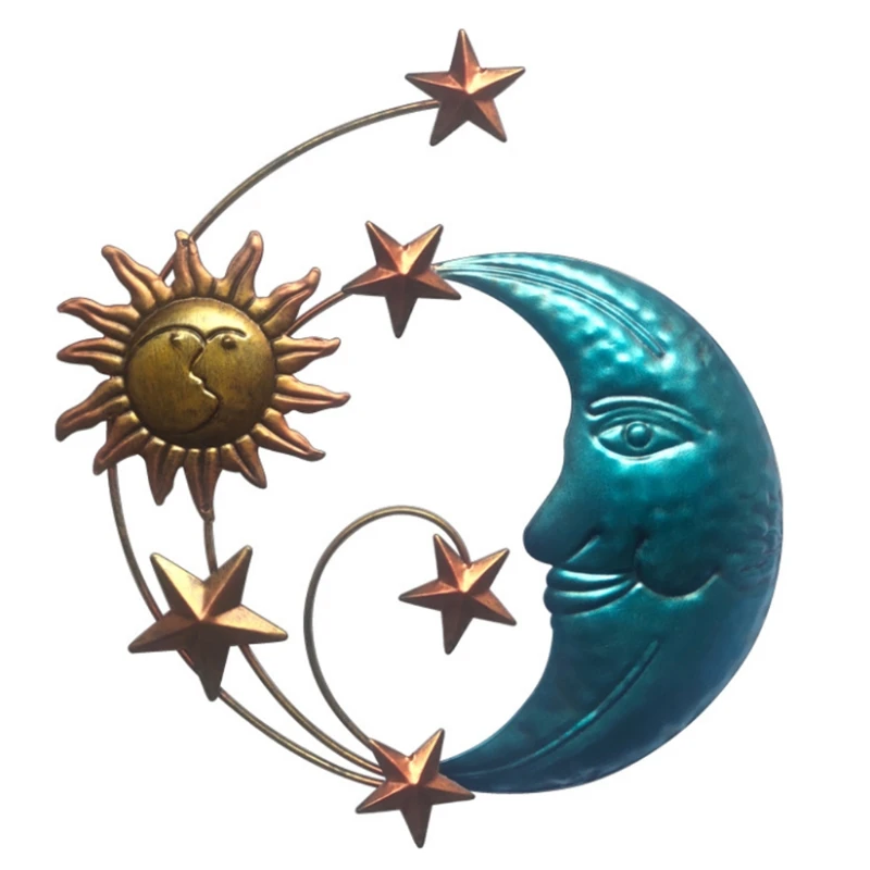 

Fine Workmanship Wall Art with for Sun Moon for Garden Outdoor Decoration J78C