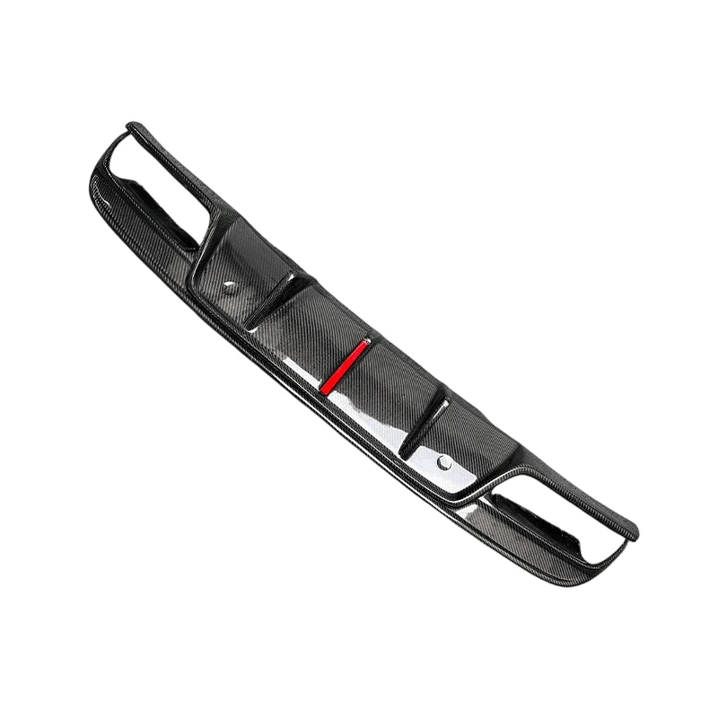 High-end Custom Body Kit For Old-to-New ConversionW205 C63 OTM Style High Quality Carbon Fiber Rear Diffuser With Light For C