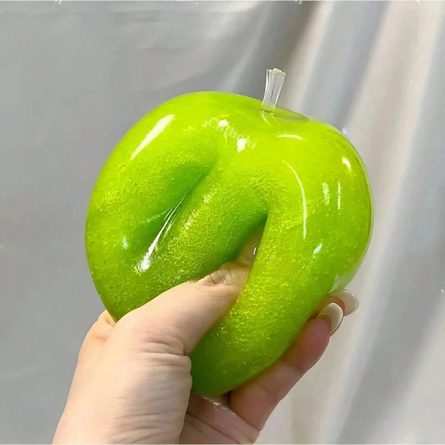 Grip Strengthener Hand - グリーンアップルスラッシー クランチー成形可能感覚玩具、中程度の握力向けの非反発リラックスアイテム