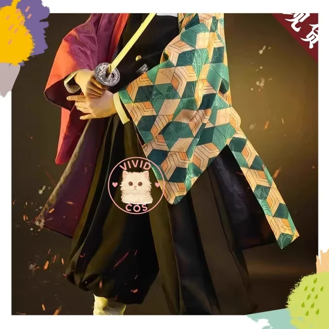 

Hot Demon Slayers Anime Tomioka Giyuu Cosplay Costume for Women Men Kisatsutai Uniform Wig Halloween Comic Con Party Outfit Suit