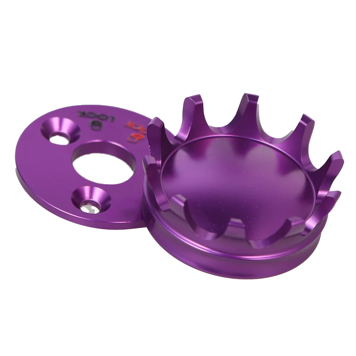 Motorcycle Red Orange Purple Fork Lock Crown shaped Cover For Harley 94-23 Road King FLHR