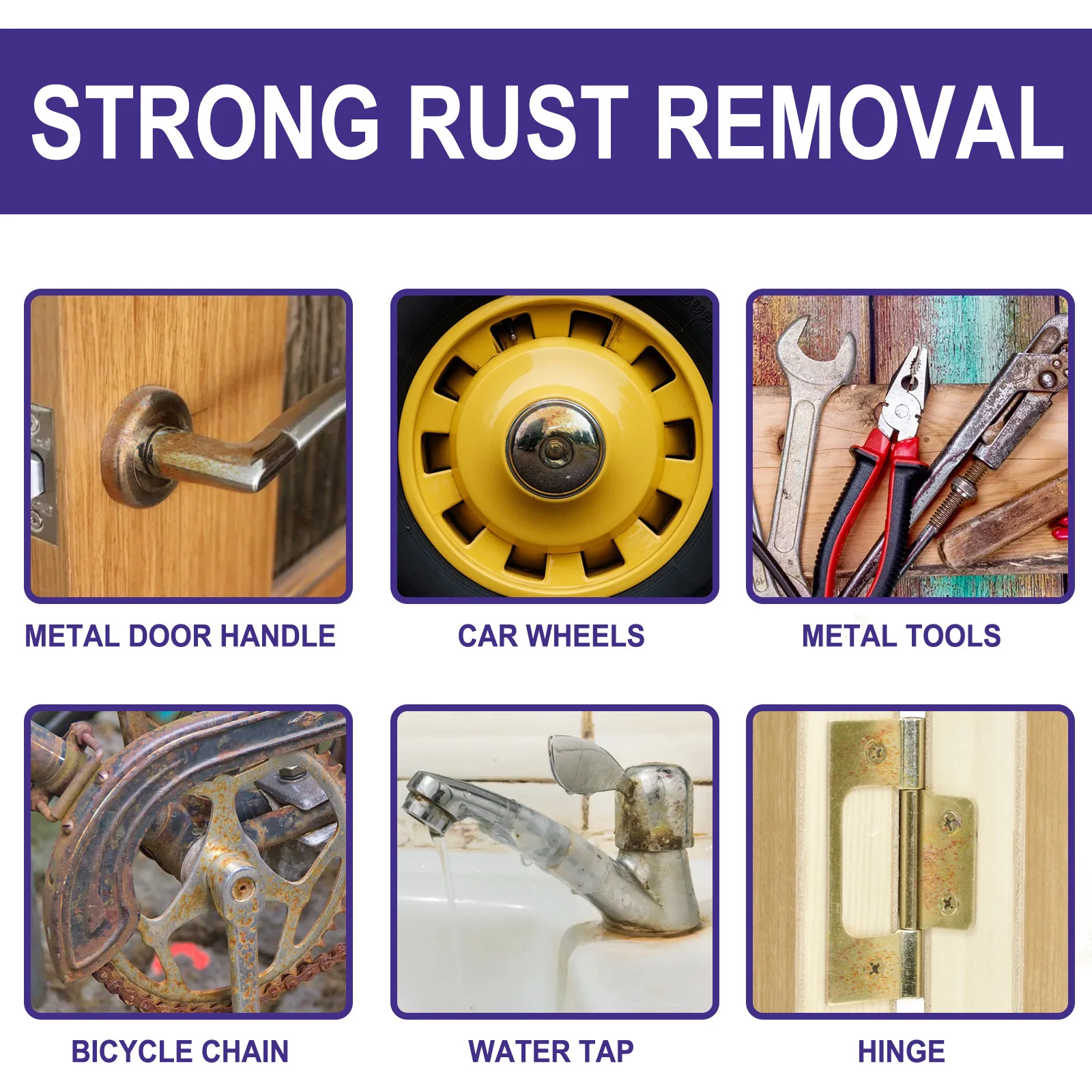Car Multifunctional Rust Remover Remove Heavy Rust Cleaning Dirt Anti Corrosion Not Damage Paint Restore Luster Car Rust Remover