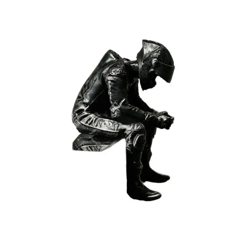 Kreative 3D-gedruckte Rennstil-Sitzfigur als Mini-Ornament für Zuhause, Büro, Schreibtisch, Auto-Dekoration und Gaming-Raum-Akzent – Detail 5