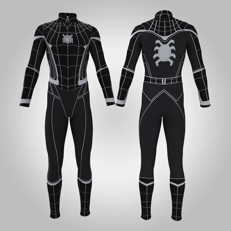 Miles Morales Spider Cosplay Costume pour Adultes, Impression 3D, Motif Zentai, Batteries, Combinaisons, Halloween, Objets