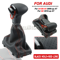 Auto Automatic Shift Knob For Audi A6 C6 A3 8P A4 B8 A5 Q5 2009 2010 2011 2012 2013 2014 Gear shift knob boot