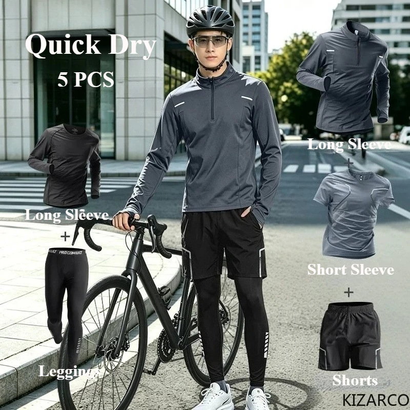 autumn-fitness-men's-5-piece-sportswear-running-set-quick-dry-breathable-camping-and-cycling-outfit-2026-training-gear-tracksuit