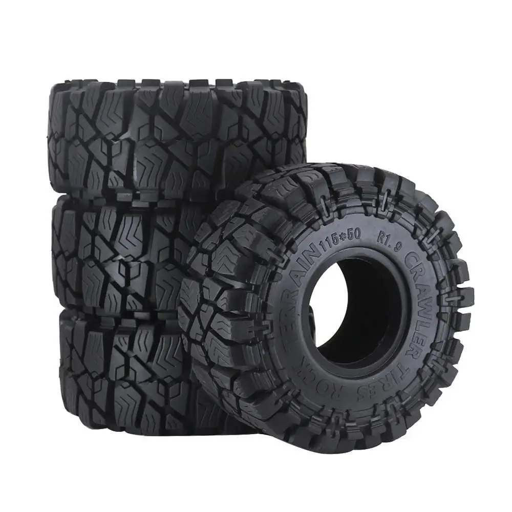 

4PCS 1.9 Inch 115mm Rubber Tires Wheel Tyre for 1/10 Off-Road RC Crawler Car Model Traxxas TRX-4 SCX10 RC4D90 Toy Accessories