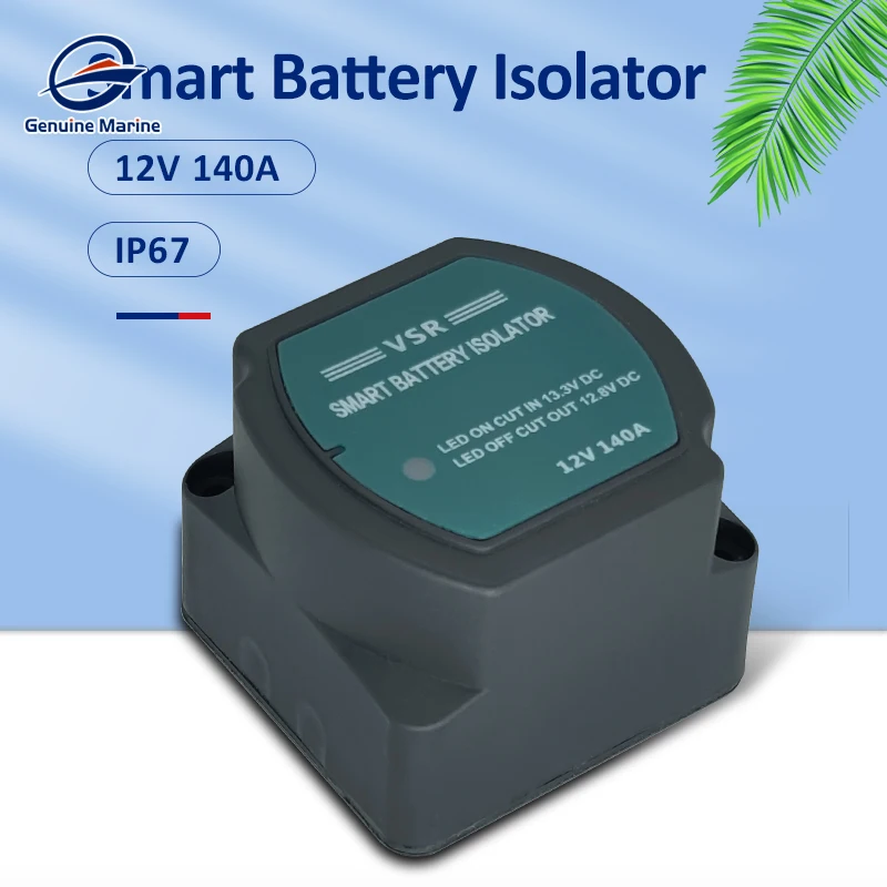 

Charge Relay Digital Display Voltage VSR 12V 140A for Camper Car RV Yacht Caravan Steamer Smart Dual Battery Isolator