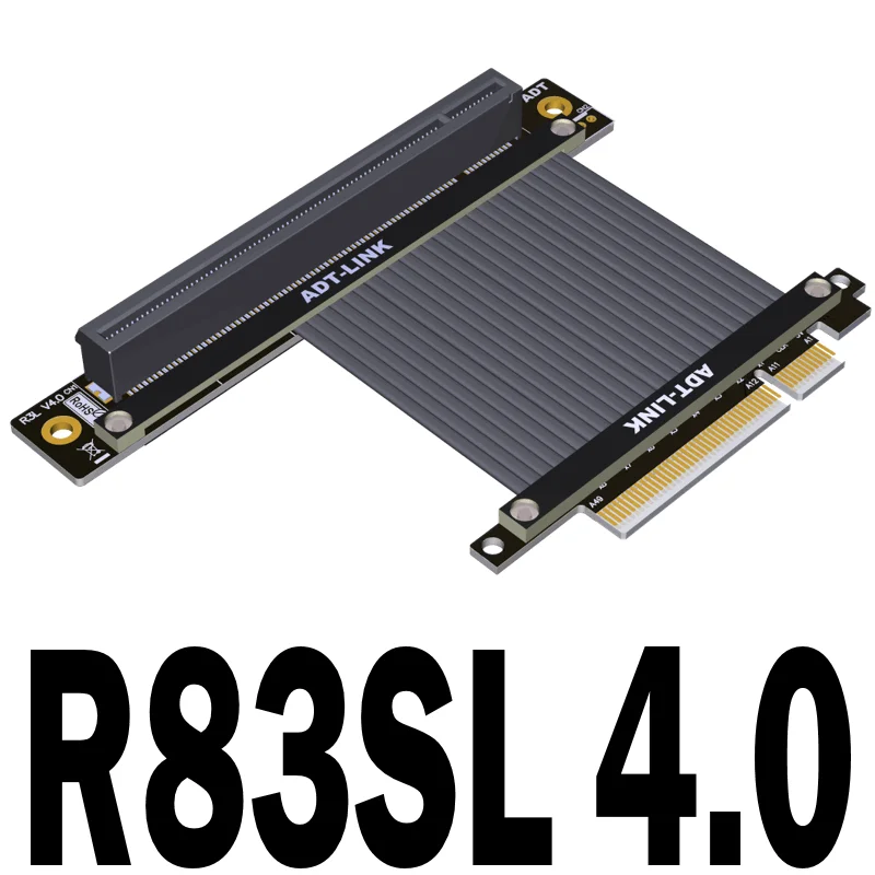 Imagem -03 - Adt Novo Pcie 4.0x8 para X16 Riser Cabo Rtx Gtx Placa Gráfica Gen4 Pci-e 3.0 Cabo de Extensão 90 180 Graus Gpu Jogo Universal