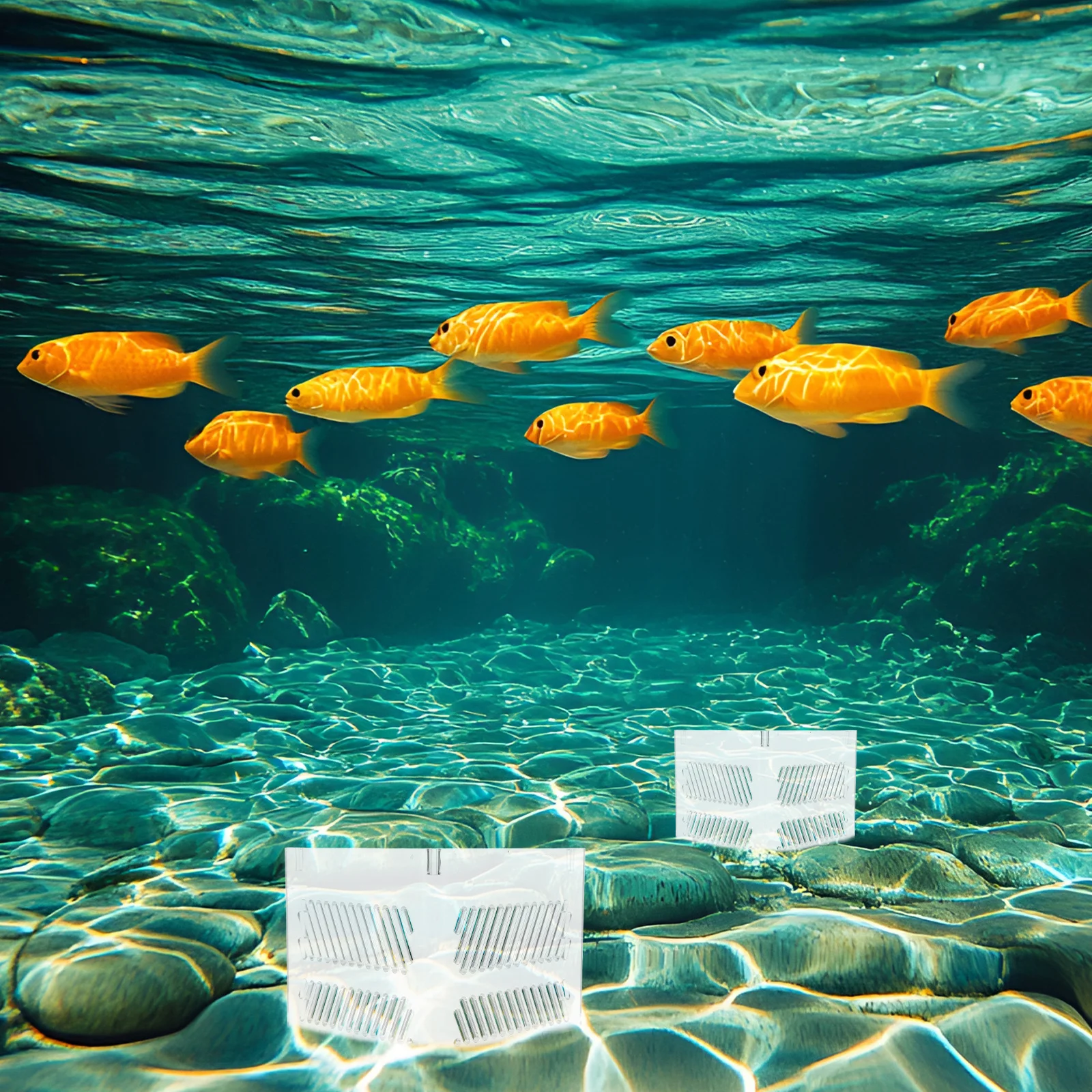 

Fish Tank Divider Acrylic Aquarium Partition Plate Easy Install Pump Protection Dual Hole Wire Management Multifunctional Filter