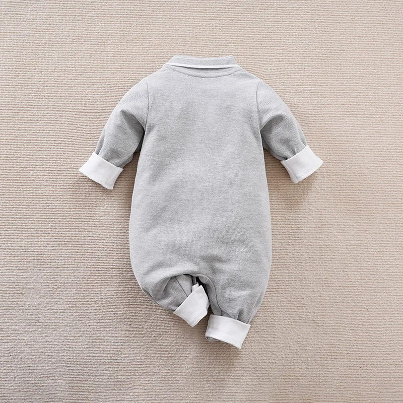 0-2Years Infant Jumpsuits Cotton Soft Clothes Spring autumn Newborn Baby Pajamas Oneise Solid color long sleeve baby jumpsuit