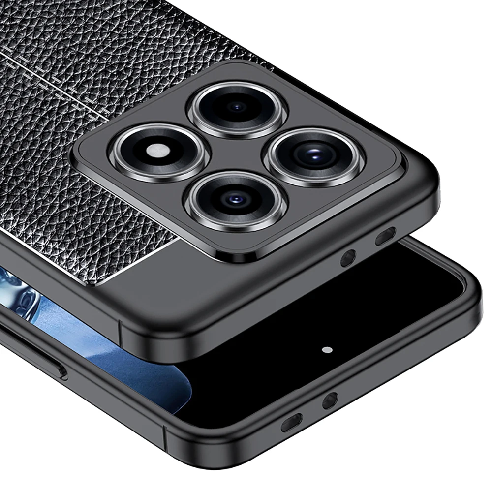 حافظة لهاتف Xiaomi 14T Pro/14T مصنوعة من جلد الليتشي بفتحة رفيعة من مادة البولي يوريثان الحراري المقاومة للصدمات لسلسلة Xiaomi 15/14/13/12 #6