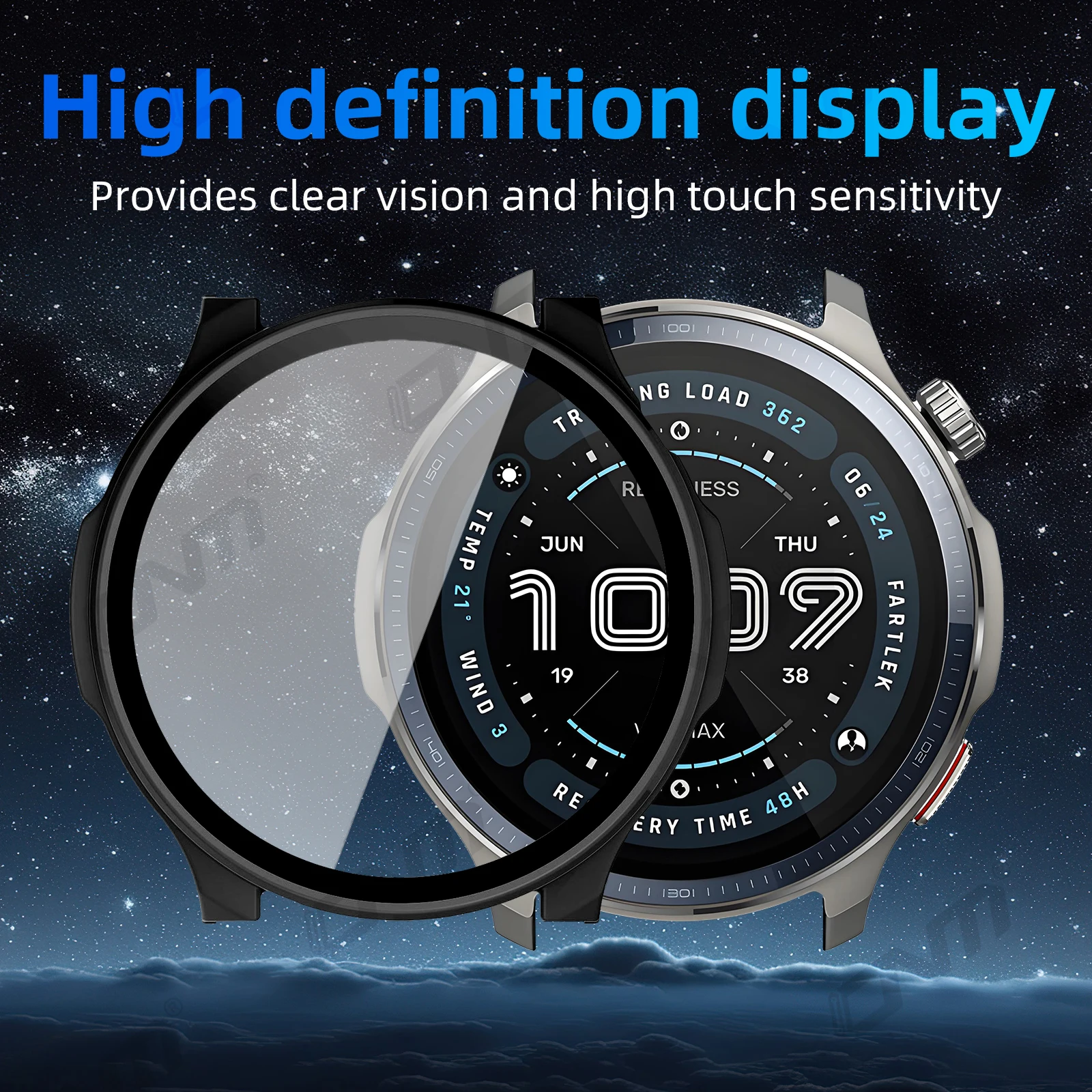 Casing Jam Tangan Pintar untuk Amazfit Balance 2 - Cangkang & Film Terintegrasi, Perlindungan Tahan Lama & Bergaya, Aksesori Jam Tangan Pintar