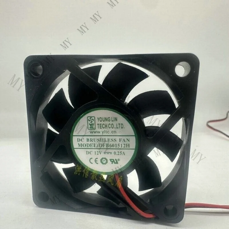 

Вентилятор охлаждения TT 1 шт. для YOUNGLIN DFB601512H DC12V 0.25A 6015 6 см, 2-проводной # fv