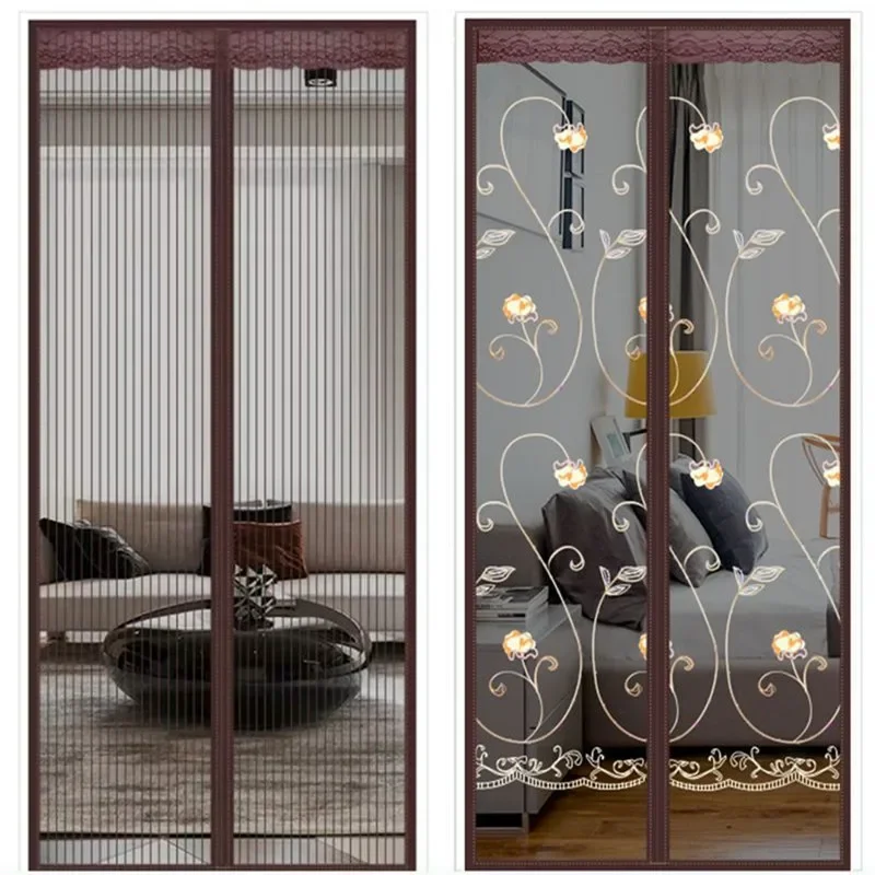 Magnetic Screen Door Curtain, Anti Mosquito Net Insect Fly Bug Curtains Automatic Closing Mesh, Custom Size and Large Size, 1Pc