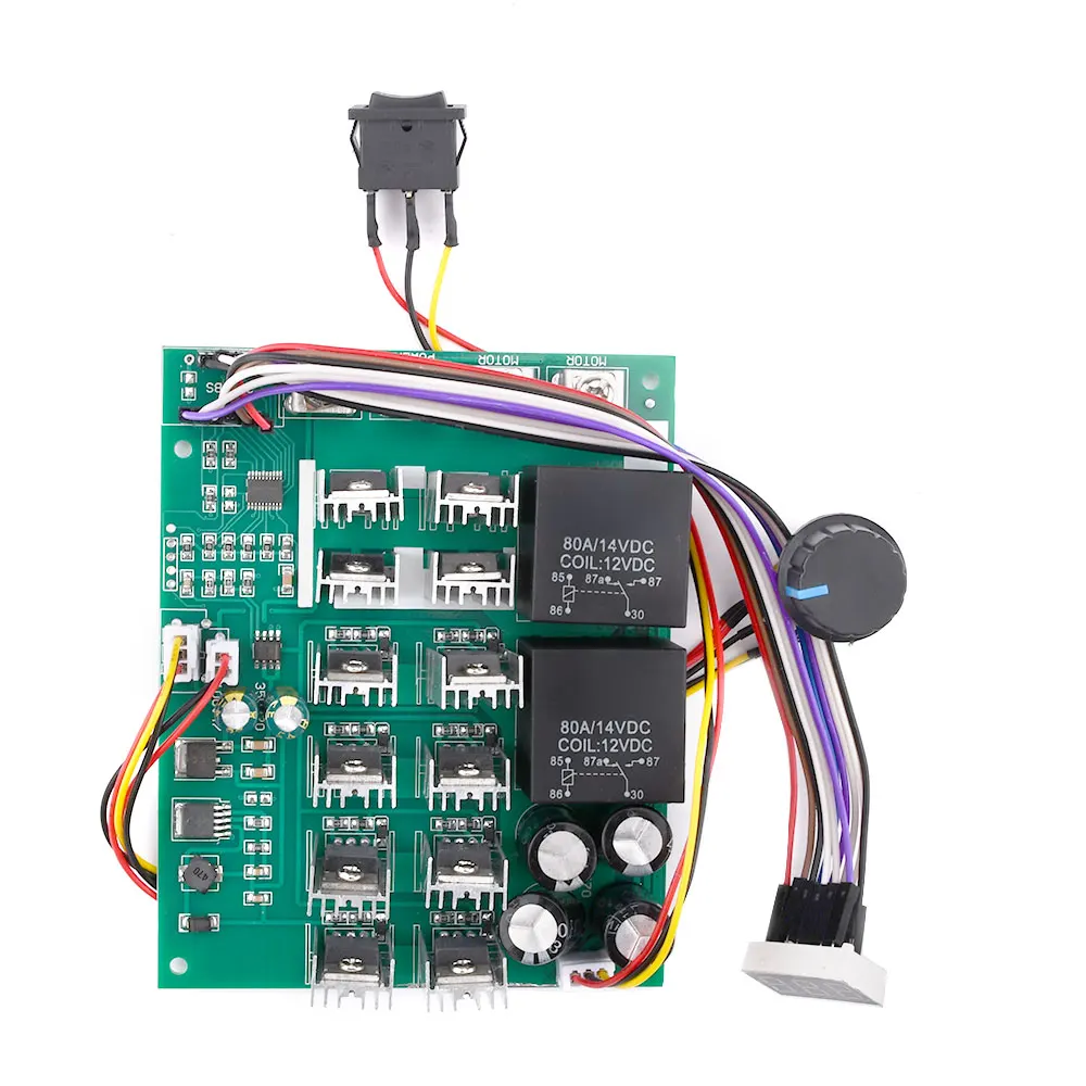 60A 10-55V Digital Display PWM Speed Controller Module Forward Reversal 0~100% Adjustable DC Motor 12V 24V 36V 48V Max 100A