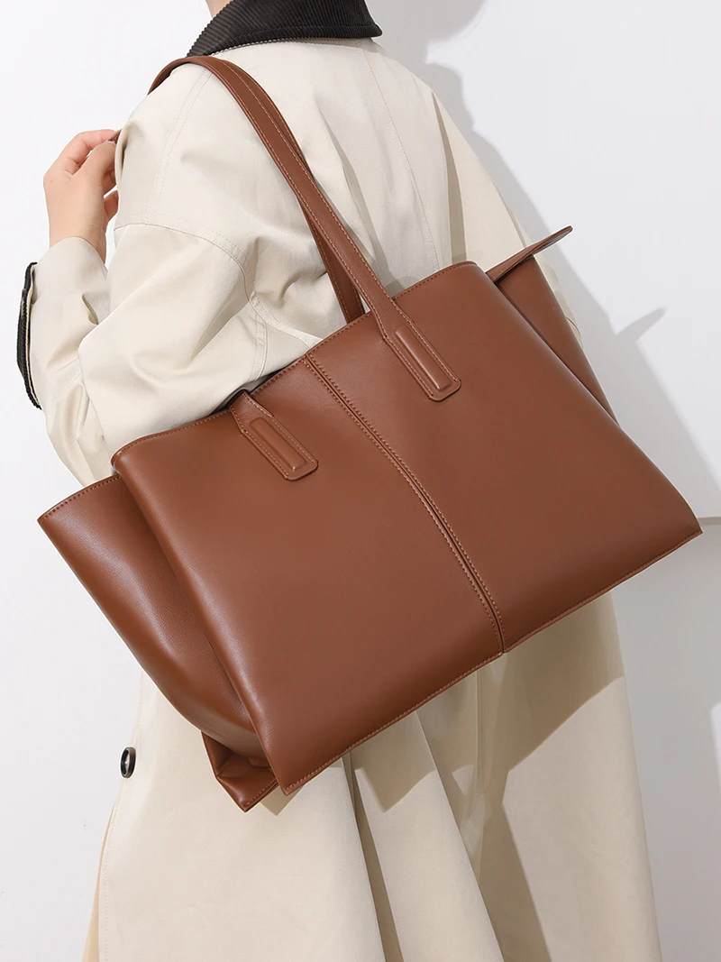 

Новая корейская версия, простая дорожная сумка большой вместимости, винтажная женская большая сумка, модная и универсальная сумка на одно плечо