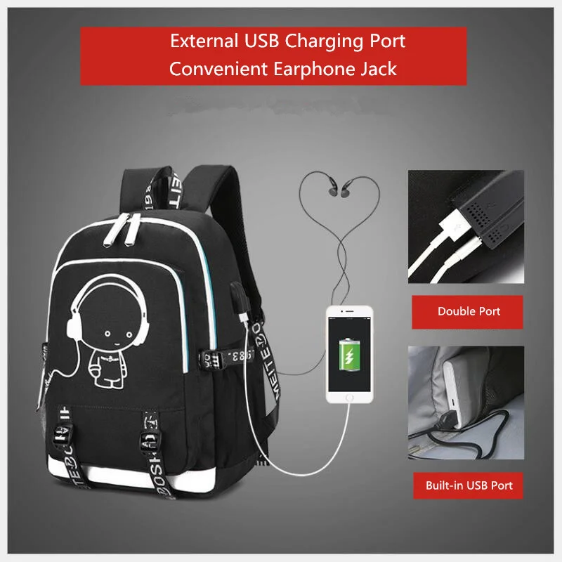 Mochila escolar impermeable para niño, bolsa de pecho USB para hombre, paquete de ordenador portátil s para hombre