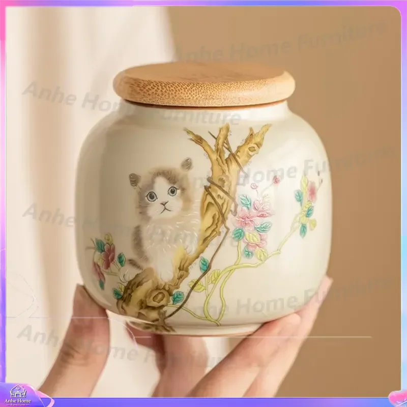 Ceramic Pet Urn for Dogs Cats Rabbit Small Animal Ashes Box Memorial Funeral Keepsake Container Puppy Cat Supplies Cremation