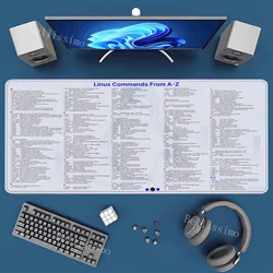Large Linux Commands Gaming Office Version Mouse Pad Shortcuts To Unix Programmer Pad Non-Slip XXL Gamer Desk Table Computer Mat