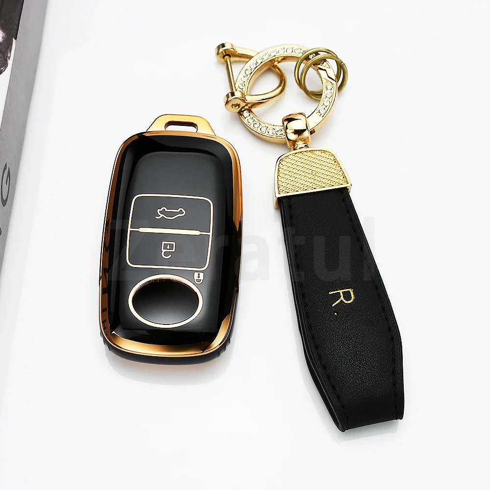 For Toyota Veloz Avanza Rush Yaris Ativ Raize Perodua Daihatsu Malaysia Smart Remote Key Fob Cover Keyring Keychain Lanyard