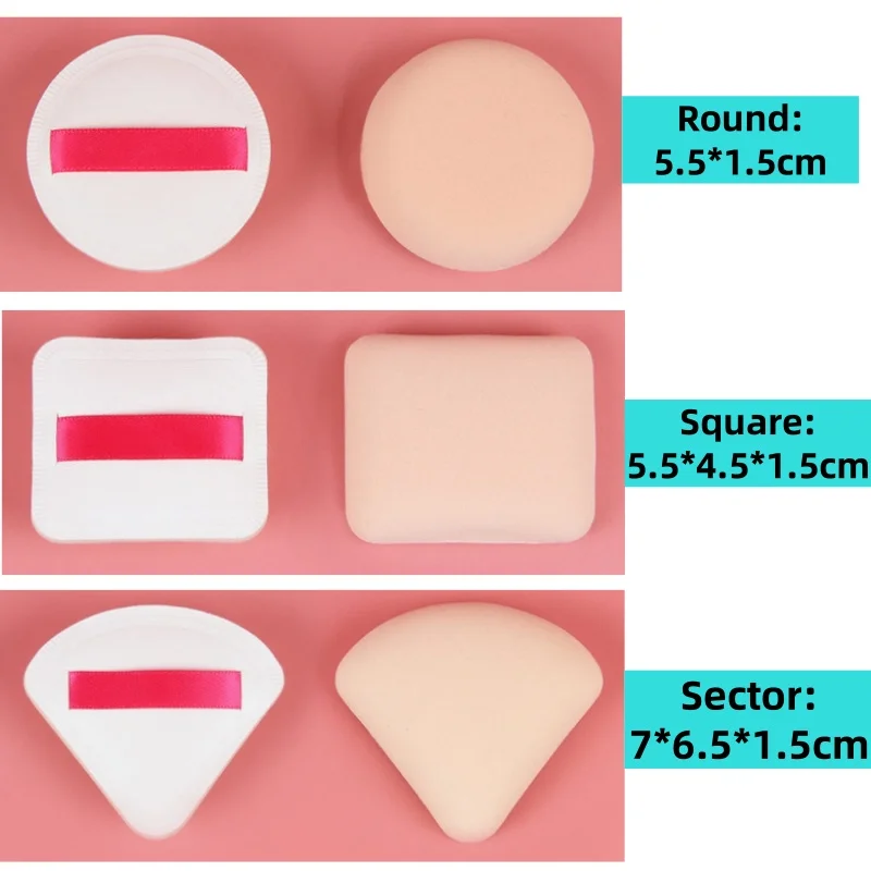 YS00036 - Trzy etui na poduszki powietrzne typu marshmallow, etui na poduszki typu toast, narzędzia kosmetyczne, prostokątne połączone przezroczyste opakowania PP