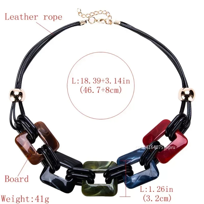 Fashion Power Leather Cord Statement Necklace & Pendants Vintage Weaving Collar Choker Necklace For Women Jewelry