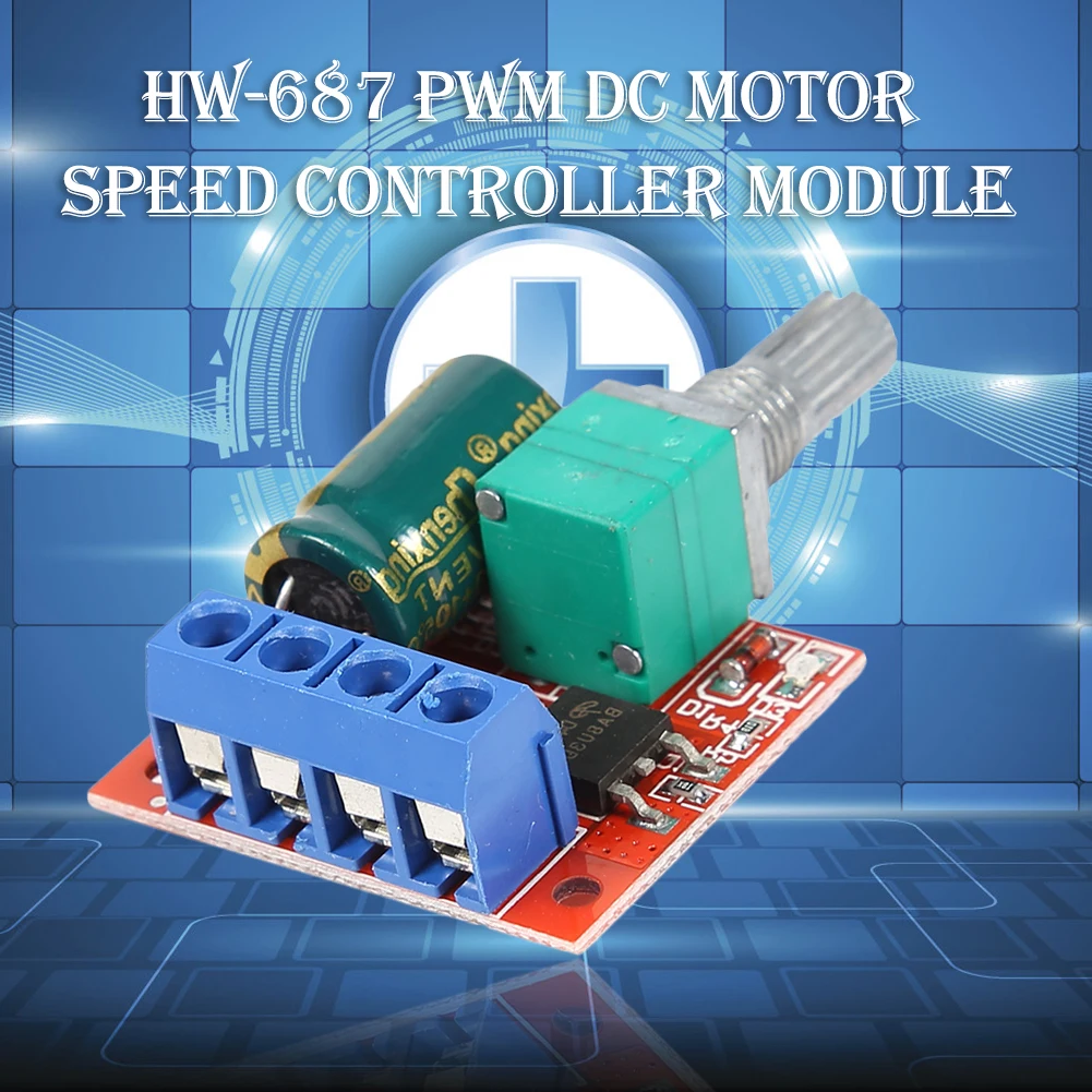 DC4.5V-28V PWM DC Motor Speed Controller Regulator 5A 90W PWM Motor Speed Controller PWM 0~100% LED Dimmer Power Controller