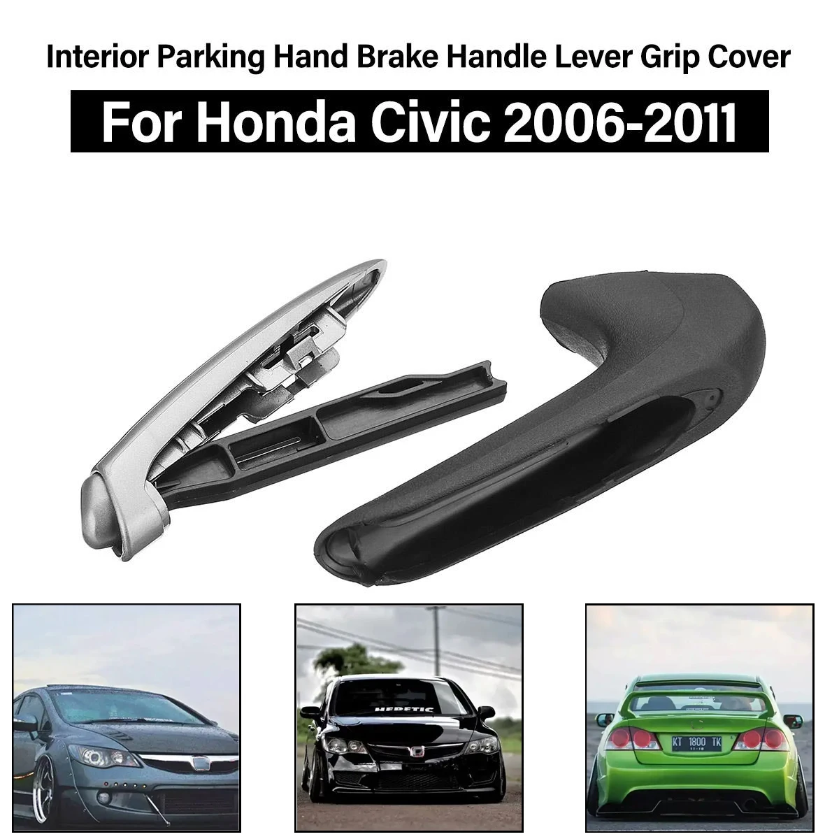 Car Handle Grip Covers Parking Hand Brake Handle Sleeve Protector Interior Accessories for Honda for Civic 2006 2007 2008 -2011