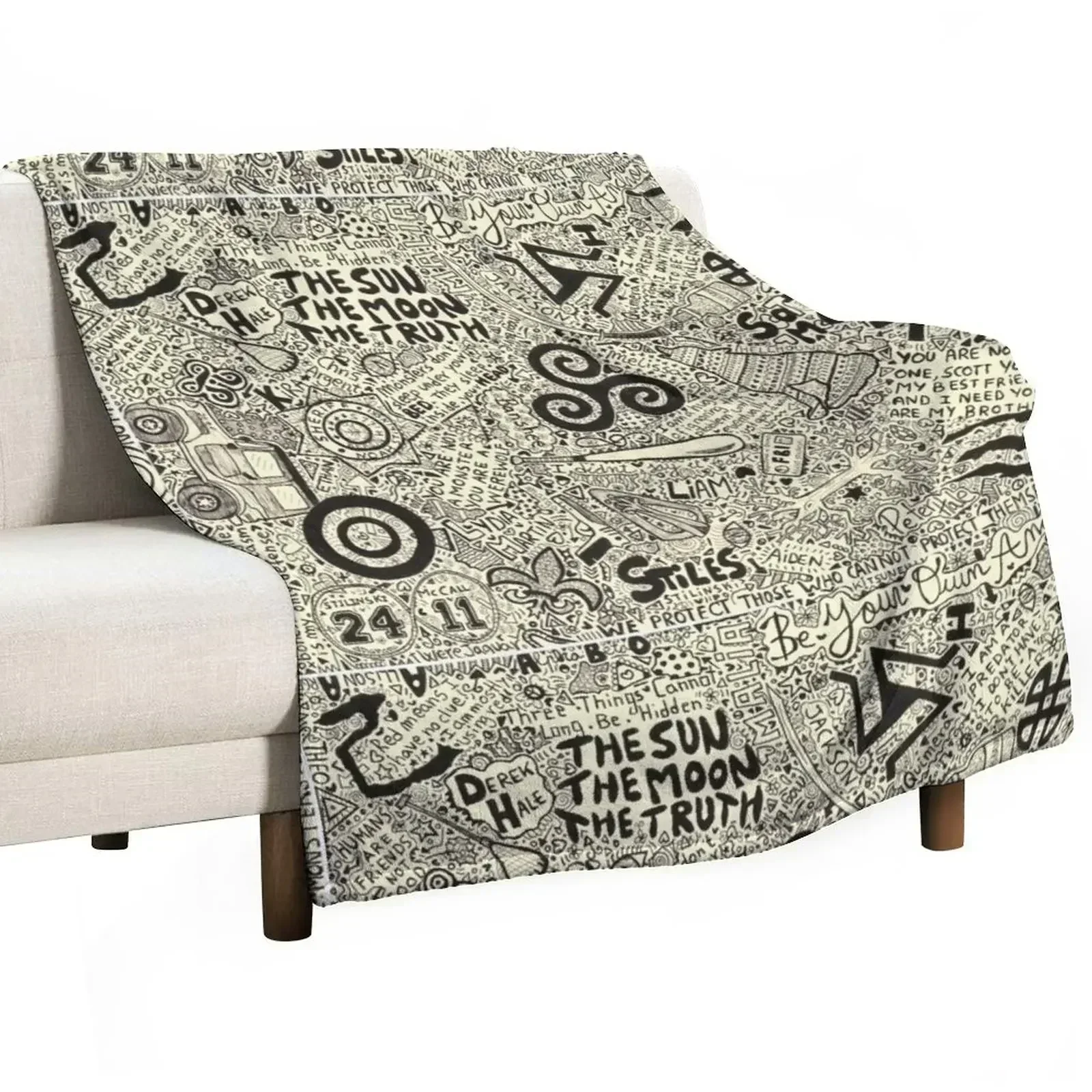 

TeenWolf Throw Blanket Flannel Fabric Tourist Soft Plush Plaid Weighted Blankets