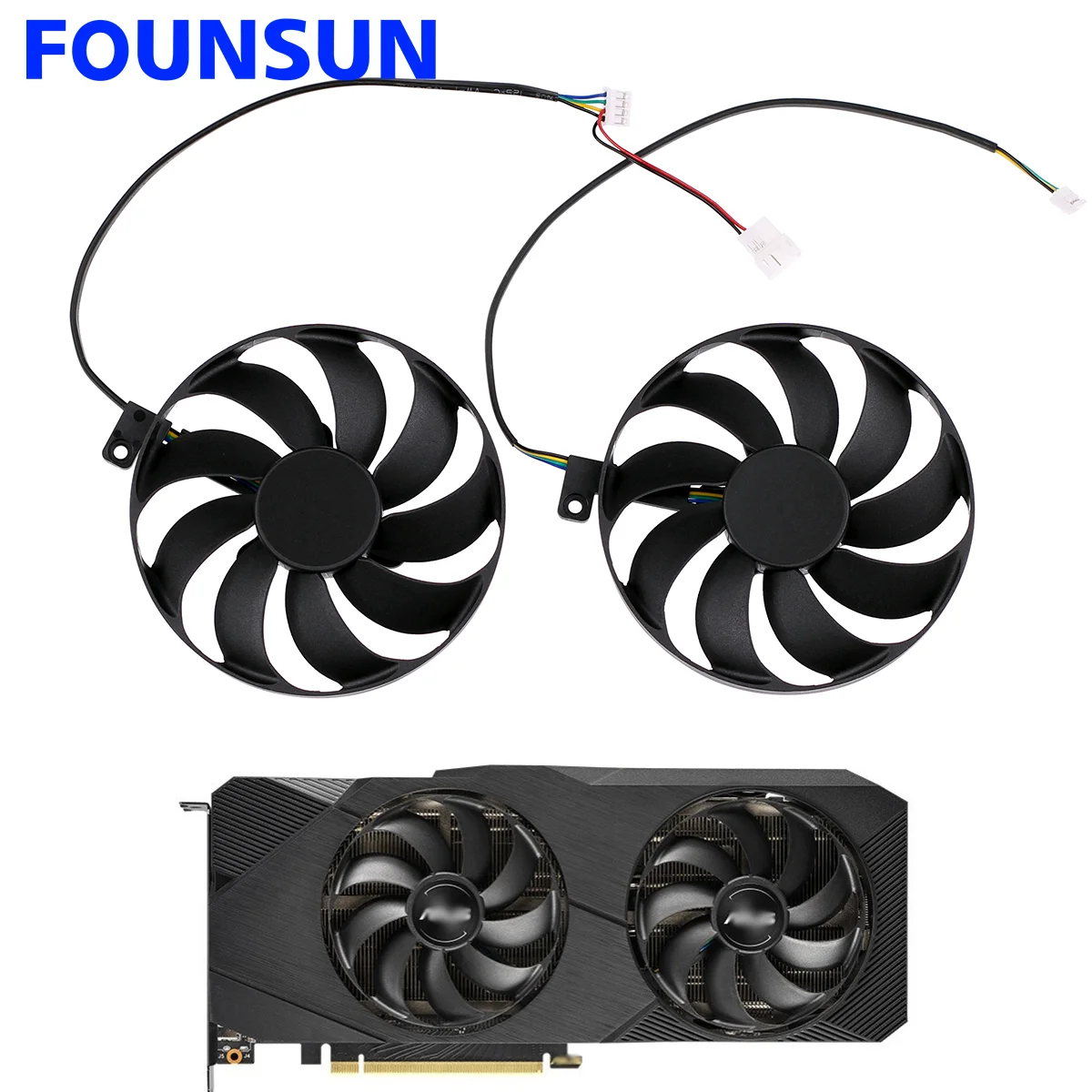 

New 90MM PLD09210S12H Cooling Fan For ASUS DUAL RTX 2080 2070 2060 SUPER EVO Graphics Card Cooler Fan T129215SU FDC10H12S9-C