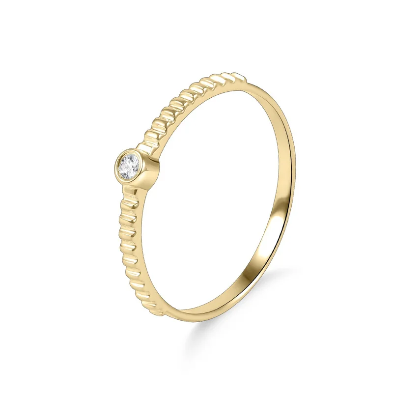 

ZFSILVER Fashion Luxury Classic High Quality s925 Silver Moissanite Gold Round Ring Charm Women Accessories Jewelry Gift KH1424R