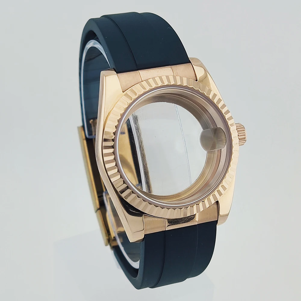 36mm/39mm NH35 Case Watch Case Sapphire Glass For nh35 nh36 Movement Waterproof 28.5mm Dial Rubber Strap Watch Parts