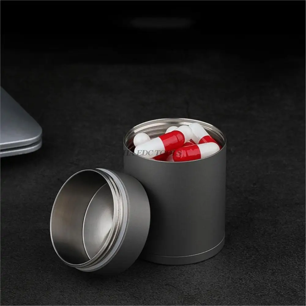 Titanium Alloy Tank Portable Large Capacity Sealed Compartment First-aid Mini Travel Storage Box