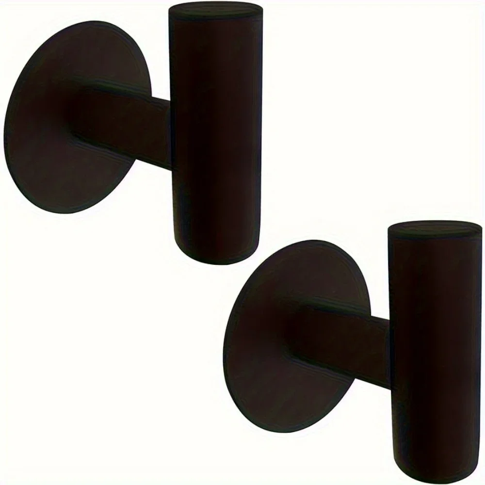 

Matte Black Sticky Wall Hook 2 Piece Heavy Duty Sticky Towel Hook for Bathroom, Kitchen Door, Wall Hook