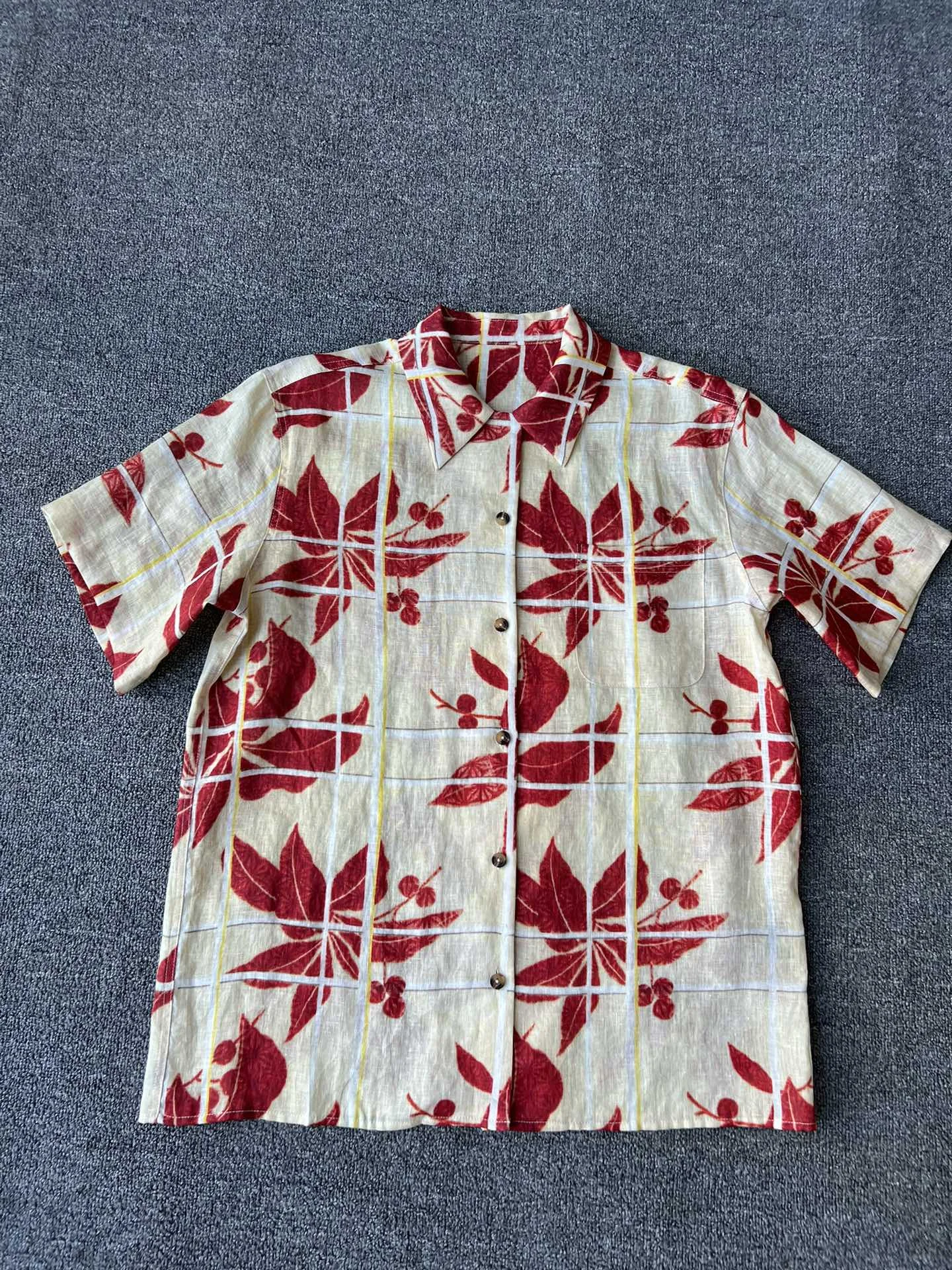 High Quality Spring And Summer New L/P Fashion Commuting Double-Sided Printed Linen Shirt For Women