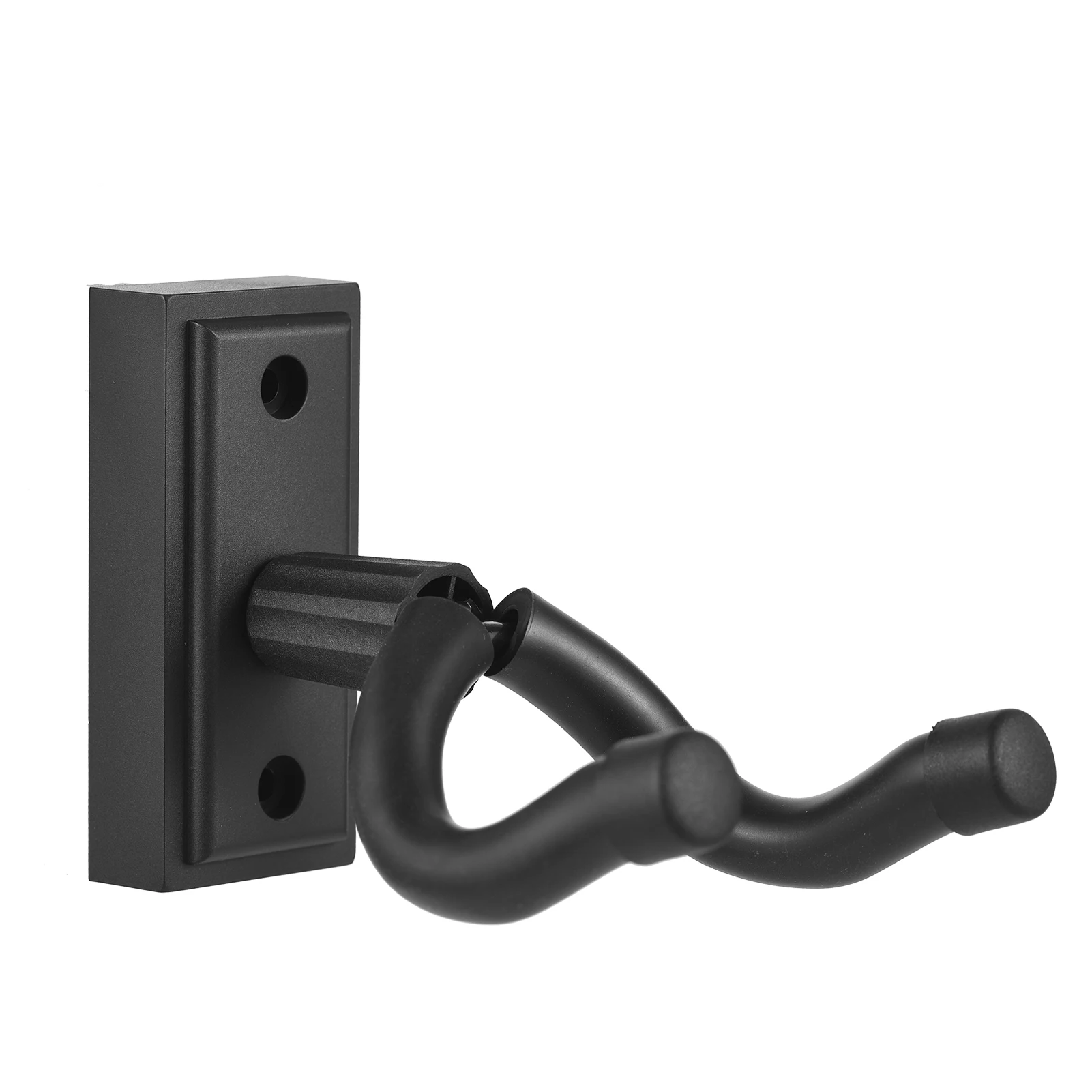 

Guitar Wall Mount Hanger Hook Solid Black Metal Holder Multifunction for All Size Acoustic Electric Bass Guitars, 1 Set, Black