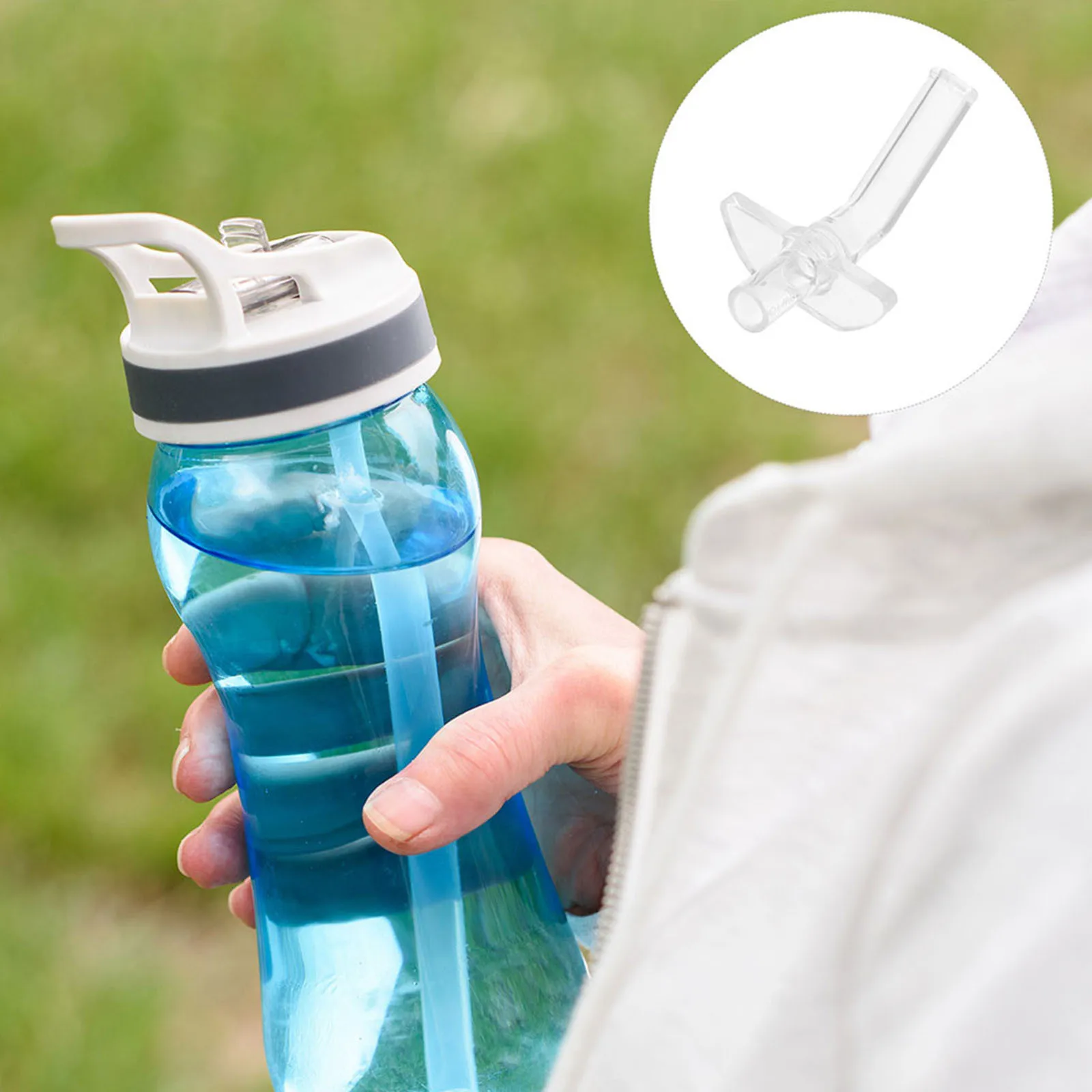 

12Pcs Universal Silicone Nozzle Replacement Kids Water Bottles Sippy Cups Leakproof Straw Tips Drinking Bottle Straw Head