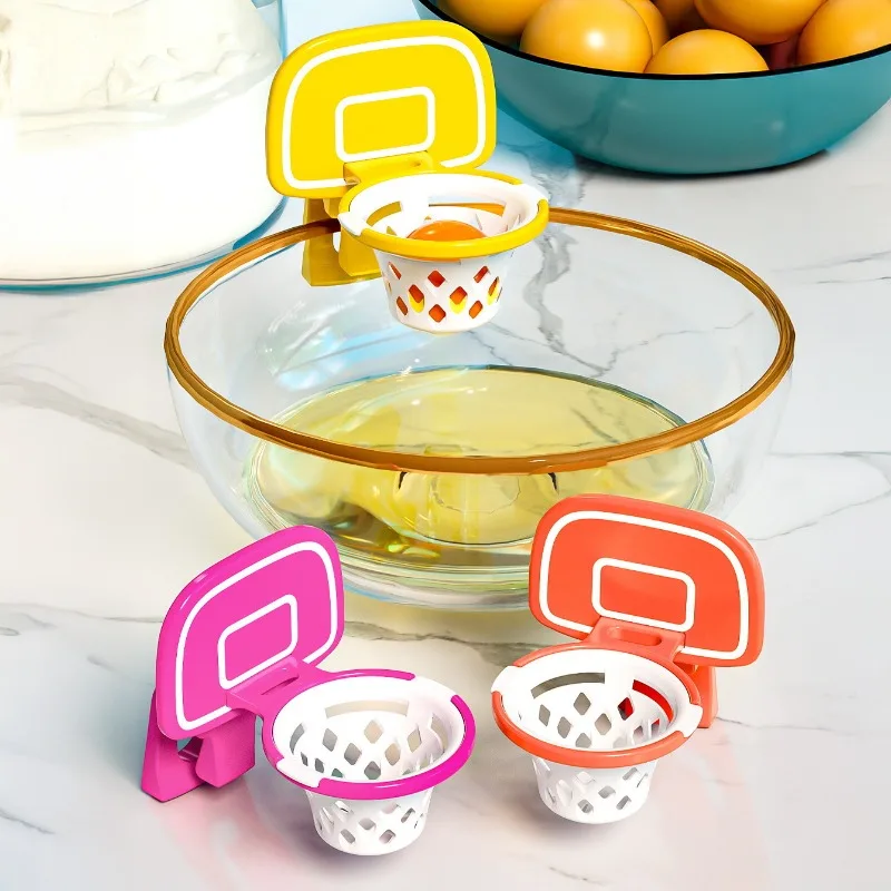 

New Basketball Egg Separator Kitchen Tool for Egg Yolk & White Egg Yolk Filtration Separation Divider Kitchen Gadgets