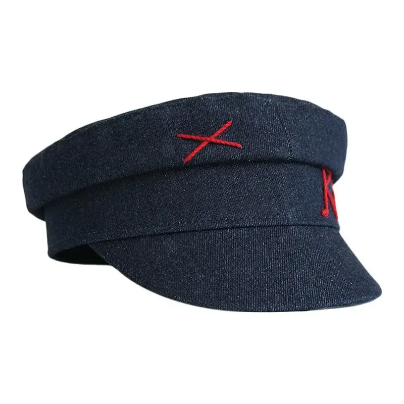 Y2K Brand Collection Chic PU Cotton Newsboy Hats for Women Flat Militray Caps Baker Boy Hat with Logo Sombreros De Mujer - Image 7