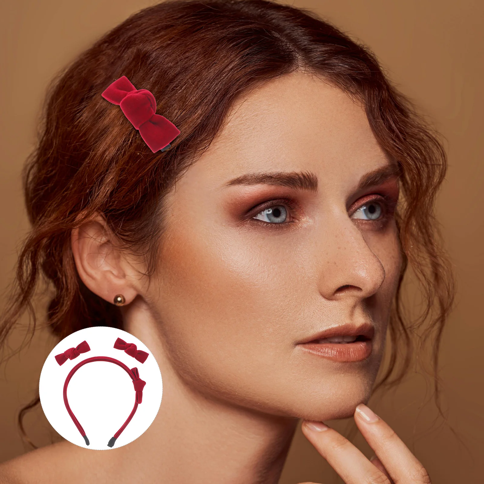 

1 set 1 Set Bow Headband Red Knot Hairband Cheerleading Cute Cosplay Headpiece For Women Girls Daily Party Photoshoot Soft Wide