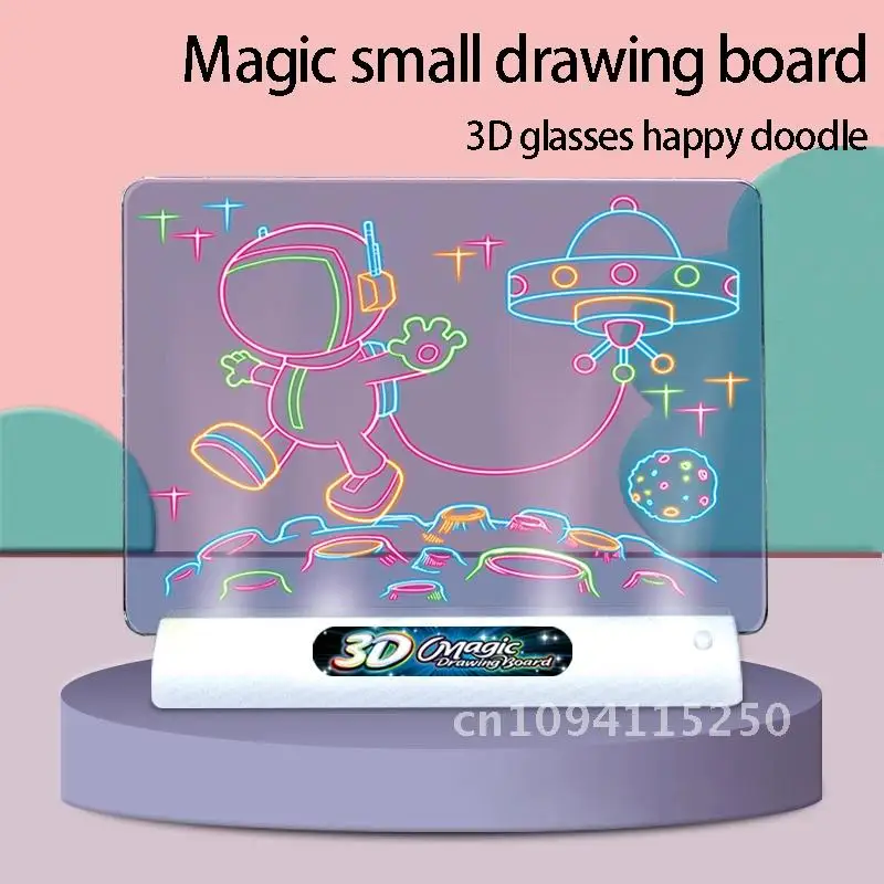 Tavolo da disegno magico 3D LED VR Montessori Giocattoli educativi Bambini che scrivono LCD fai da te Colorazione Pittura Lavagna Graffiti Tablet