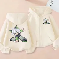 Luo Xiaohei's War Chronicles: Dynamic Images, Children's Hooded Zipper Hoodie, Men's and Women's Cartoon Cardigan Jacket