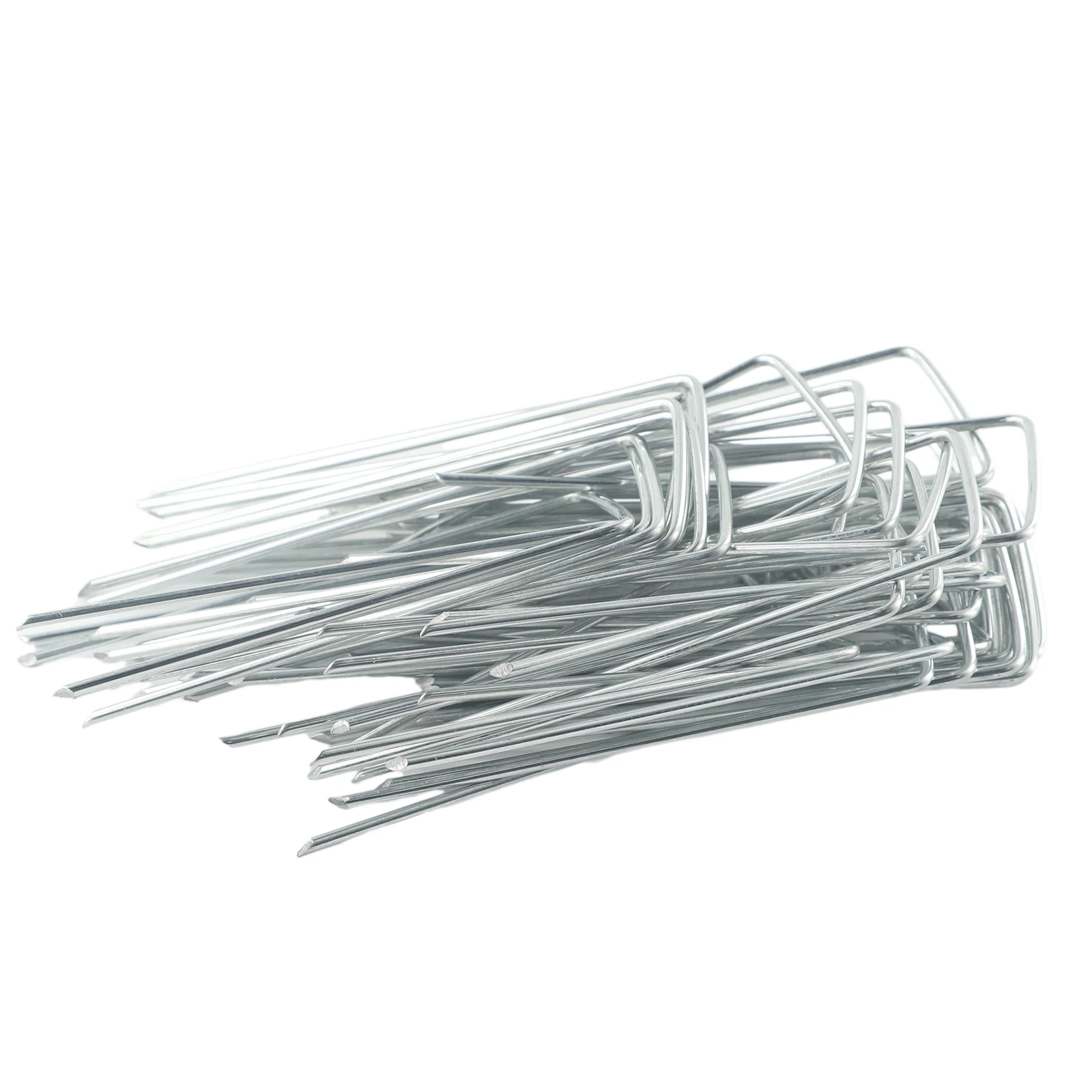 

10cm Anchor Pins Fixed Pegs For Garden Greening Galvanized Steel Nail Lawn Pins Tent Pegs U Shaped Accessories