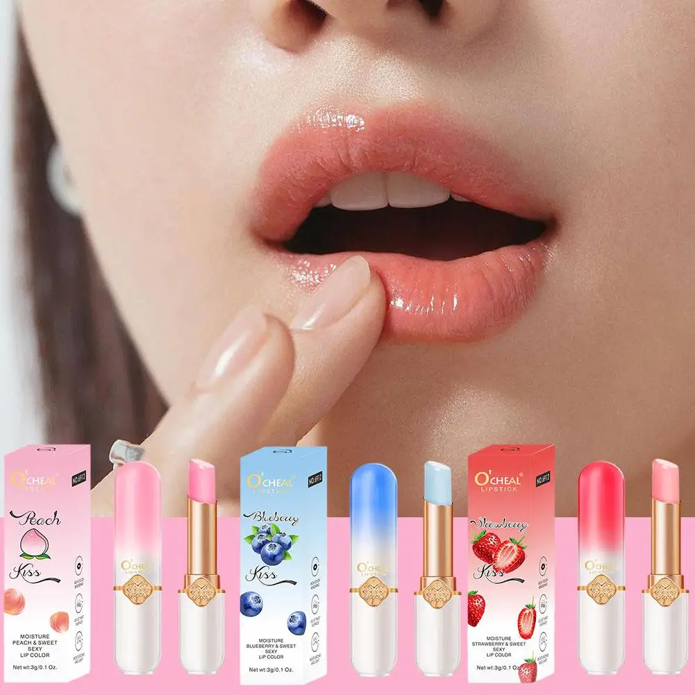 3g Moisturizing Lip Gloss Oil Fruit Flavor Color Changing Long Tint Plumping Lip Oil Lasting Lipstick Gloss Lip Sexy Lip K2W8